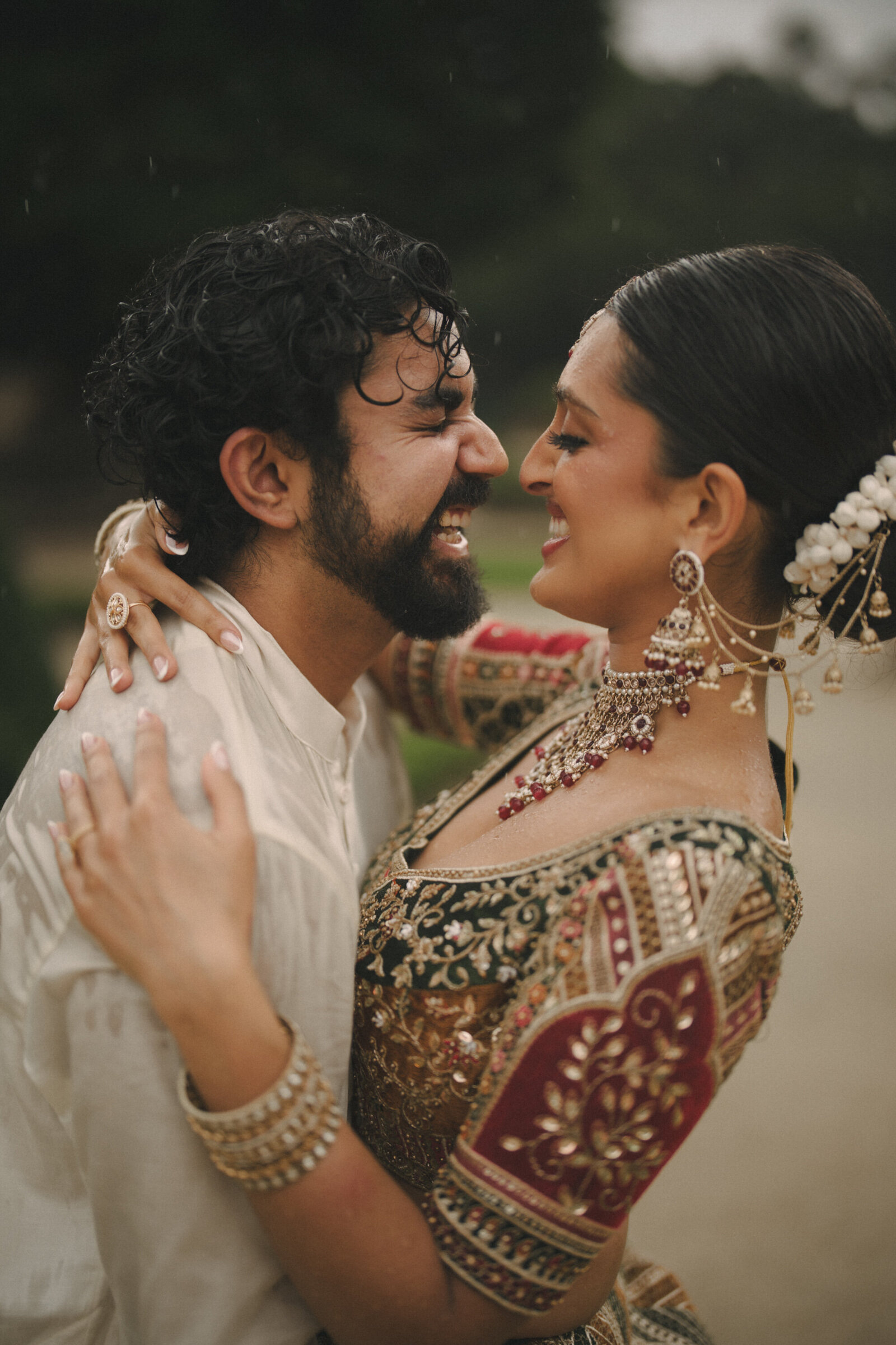 A grand New Jersey ballroom set for an Indian wedding reception