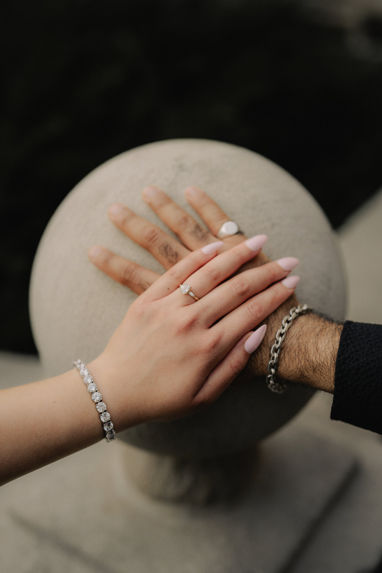 Engaged couple during a pre-wedding session
