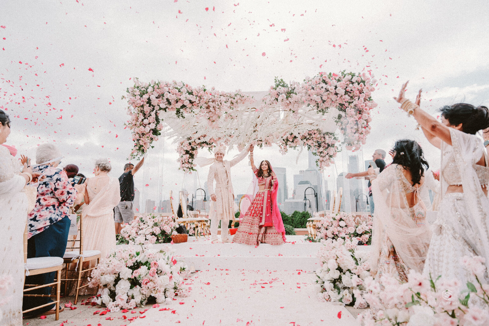 Wedding celebration in full swing